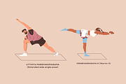 People in yoga poses, asanas set, a Sport Illustration by PaperTrident (Thumbnail 2 of 12)