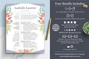 Floral Resume | Creative CV Template, a Resume Template by The Art of Resume (Thumbnail 2 of 8)