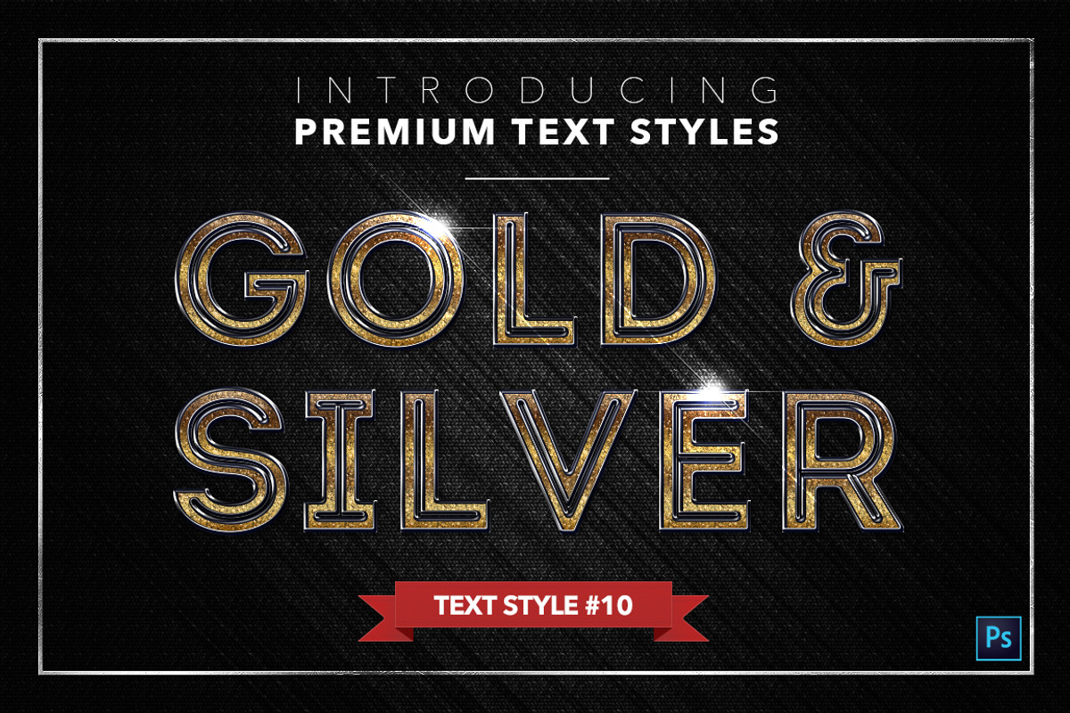 Gold & Silver #3 - 15 Text Styles, a Layer Style Add-On by Jonas Stensgaard (Photo 11 of 18)