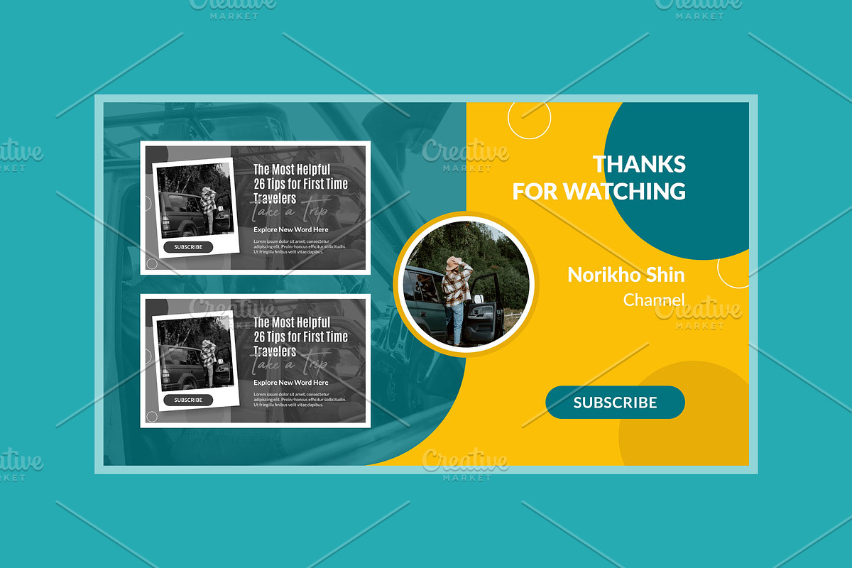 Top Travelers Youtube Thumbnail, a Social Media Template by hekenostudio (Photo 4 of 4)