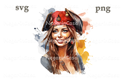 Watercolor Sexy Pirate Girl clipart, an Object Graphic by Negarin Digital Art (Thumbnail 2 of 5)