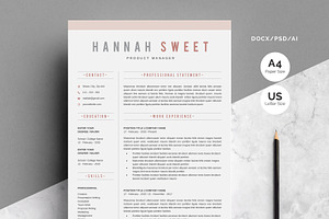 Word Resume Template, a Resume Template by White Graphic