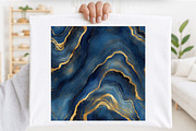 Navy Gold Agate Marble Digital Paper, a Pattern Graphic by SVGArt (Thumbnail 5 of 5)