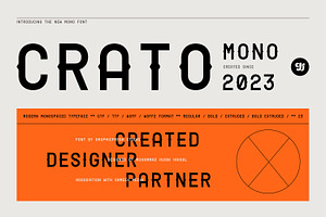 Crato Mono - Modern Monospaced Font, a Sans Serif Font by Graphicfresh