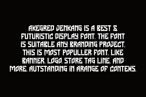 Akegred Jenkang - Sport & Thick Font