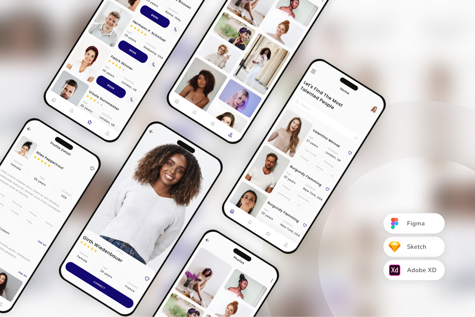 Casting Agency Mobile App UI Kit, an UI Kit Template by uicube