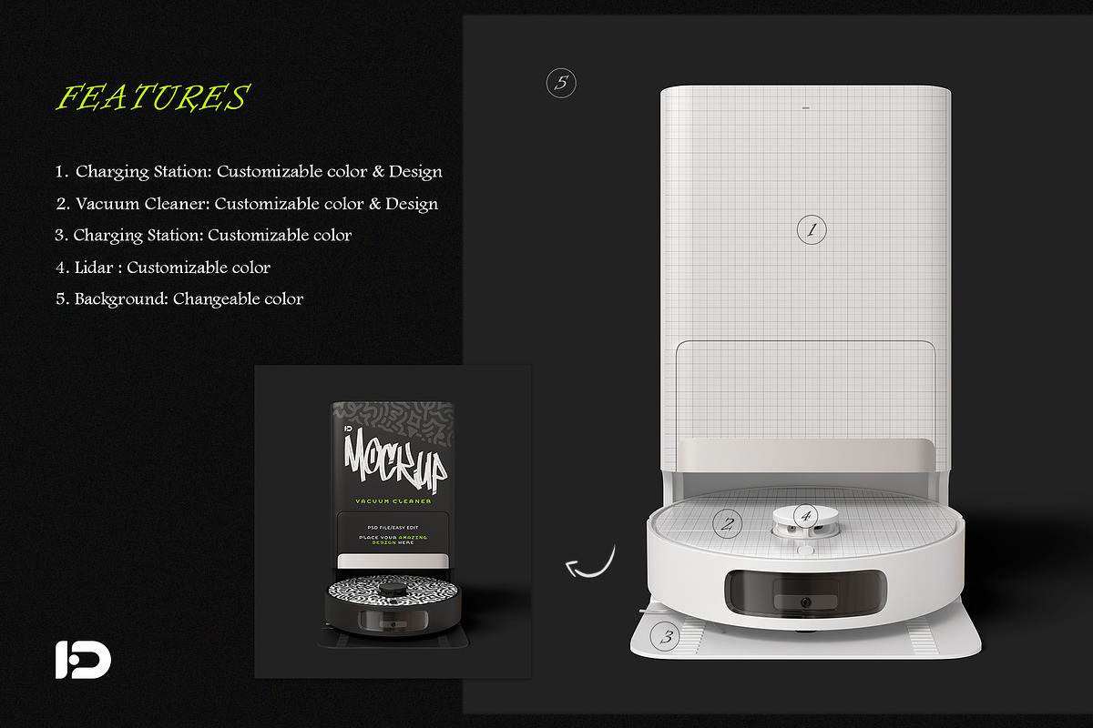 Vacuum Cleaner Mockup Set, a Wearable Device Mockup by ForgeDesign (Photo 2 of 6)