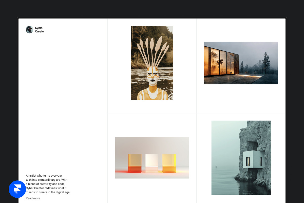 Synth Creator - Framer template, a Websites & App Template by antrdnv (Photo 1 of 6)