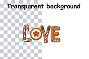 Gingerbread LOVE Christmas PNG, a Seasonal Illustration by Smillyy Threads (Thumbnail 2 of 6)
