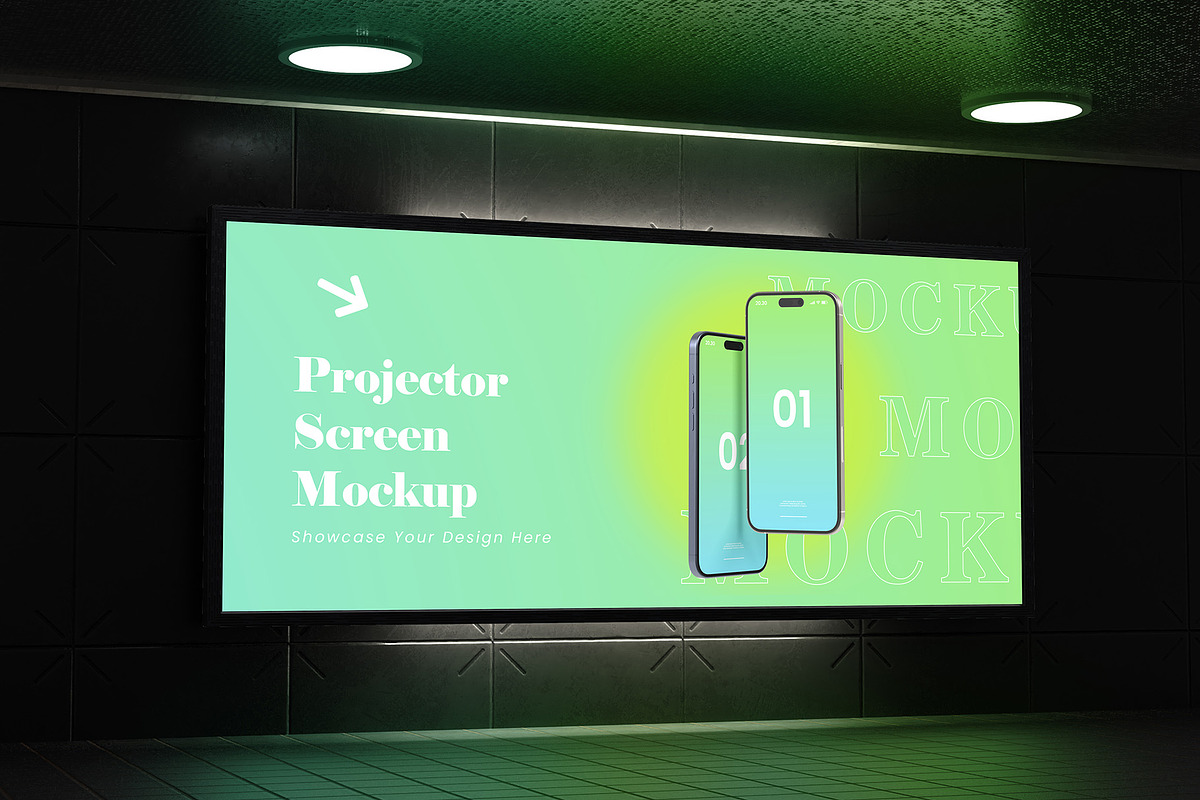 Projector Screen Mockup, an Advertising Mockup by Graphicbars (Photo 3 of 5)