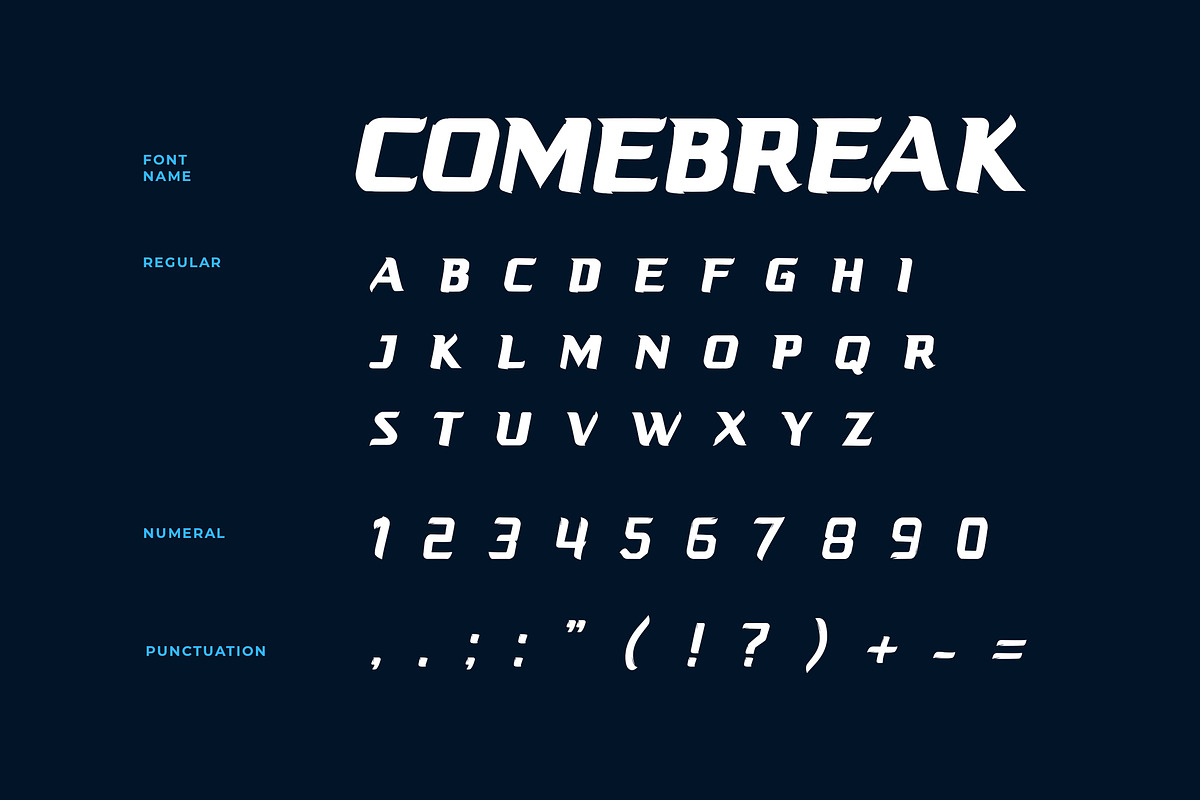Comebreak Futuristic Serif Font, a Serif Font by UICreative (Photo 2 of 5)