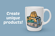 view of the beach in the toaster, an Object Illustration by gunaonedesign (Thumbnail 2 of 4)