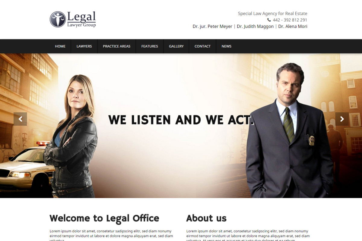 Legal - Law Firm & Attorneys, a WordPress Template by 7Theme