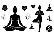 Yoga Meditation Silhouette Vector Bu, an Illustration by Artivon (Thumbnail 24 of 40)
