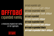 Offroad Expanded Family, a Sans Serif Font by GRYPE (Thumbnail 1 of 3)