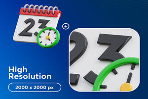 Calendar&Time Management 3D Icon Set