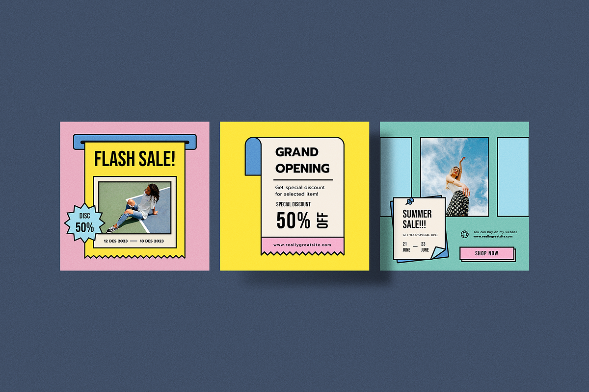 Paperetro - Social Media Templates, a Social Media Template by Surotype (Photo 7 of 9)