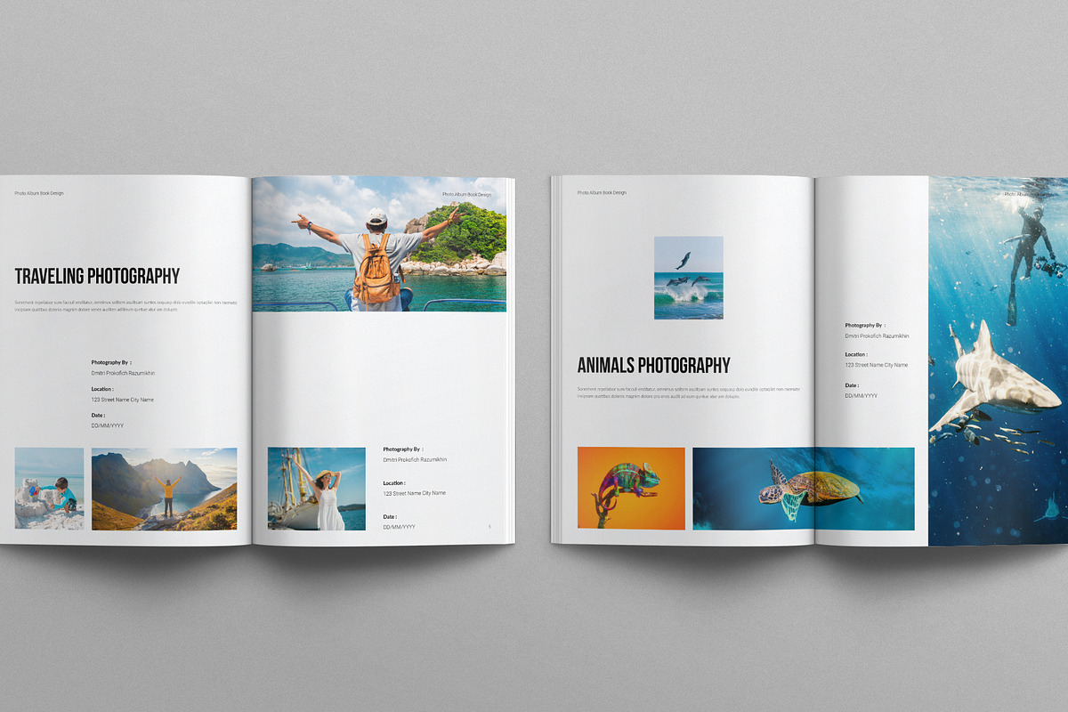 Photo Album Book Template, a Brochure Template by E-Type (Photo 3 of 7)