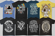 50 Astronaut Tshirt Designs Bundle, an Illustration by roach_graphic (Thumbnail 6 of 7)