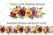 Sunflowers and Burgundy Flowers, an Illustration by Graphic Blue Bird (Thumbnail 11 of 11)