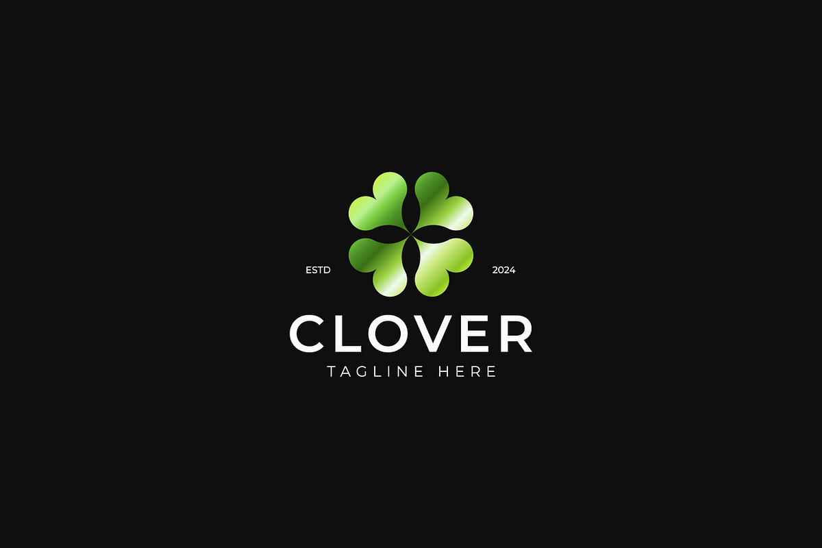 Modern Clover Logo Green Fresh Luck, a Branding & Logo Template by Signatoro (Photo 2 of 3)