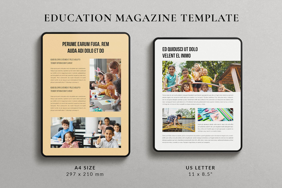 Education Magazine Template, a Magazine Template by TemplatesForest (Photo 2 of 8)