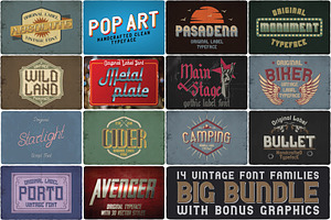 Big Bundle - 14 more fonts!, a Symbol Font by VozzyStock