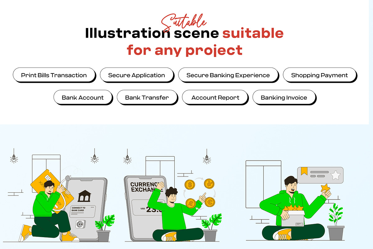 Modern Banking Illustration, an Illustration by orenjidesign (Photo 4 of 8)
