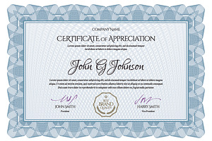 Multipurpose Template Certificate