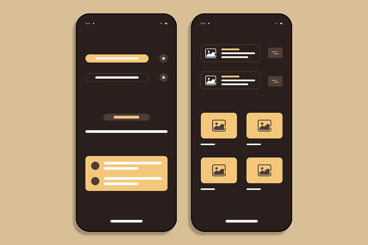 Food Mobile App Wireframe Template, a Wireframe Template by MightyDesign (Photo 4 of 8)