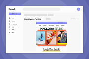 Creative Agency Showcase Newsletter, a Landing Page Template by twinstd (Thumbnail 3 of 5)