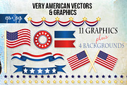 America Flag banners graphic Vectors, an Object Graphic by artinspirestudio (Thumbnail 1 of 2)