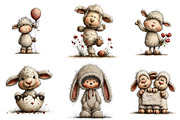 Easter Lamb Whimsical Clipart, an Illustration by CreationArt (Thumbnail 5 of 7)