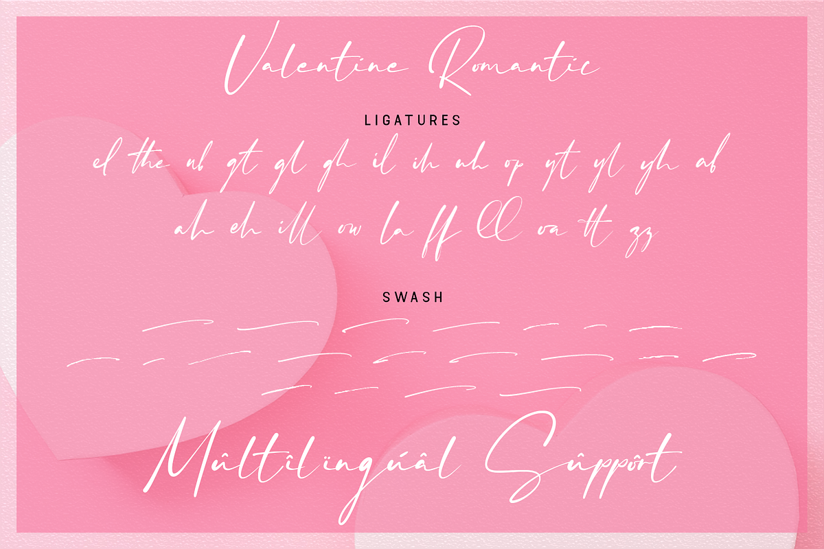 Valentine Romantic - A Modern Script, a Script Font by overlaytemplates (Photo 4 of 5)