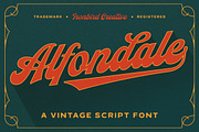 Alfondale - Vintage Script, a Script Font by IronbirdCreative (Thumbnail 1 of 9)