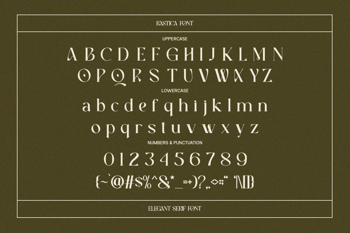 Elegant Serif - Rastica, a Serif Font by Font Liner (Photo 7 of 12)
