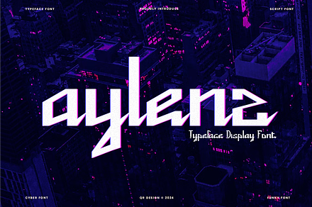 Aylenz - Script Typeface Font, a Script Font by QR Design Studio