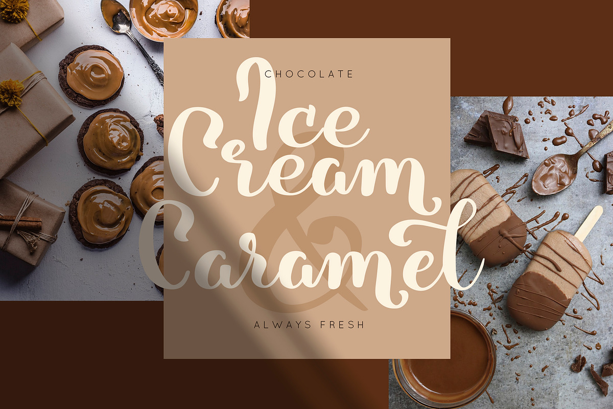 Caramel - lovely brushed font preview 6