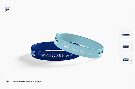 Silicone Wristbands Mockup