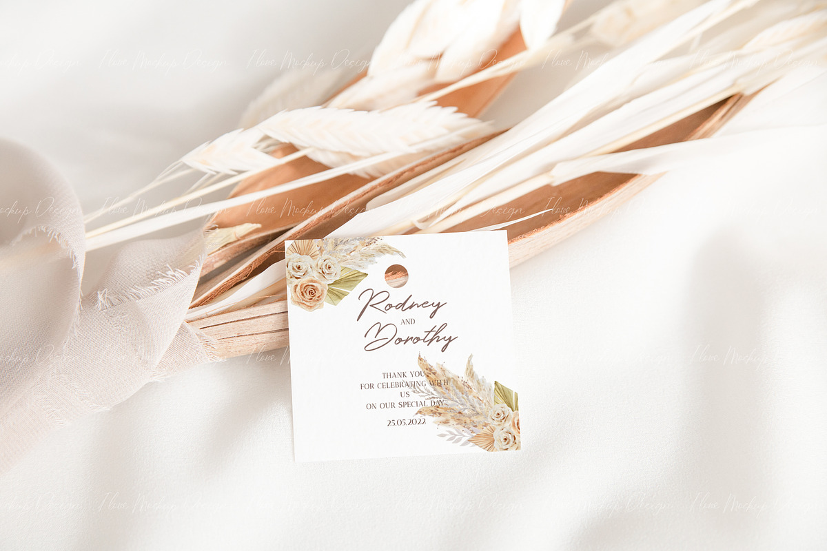 2x2 Gift Tag Mockup,Favor Tag Mockup, a Mockup by ILoveMockupDesign (Photo 3 of 10)