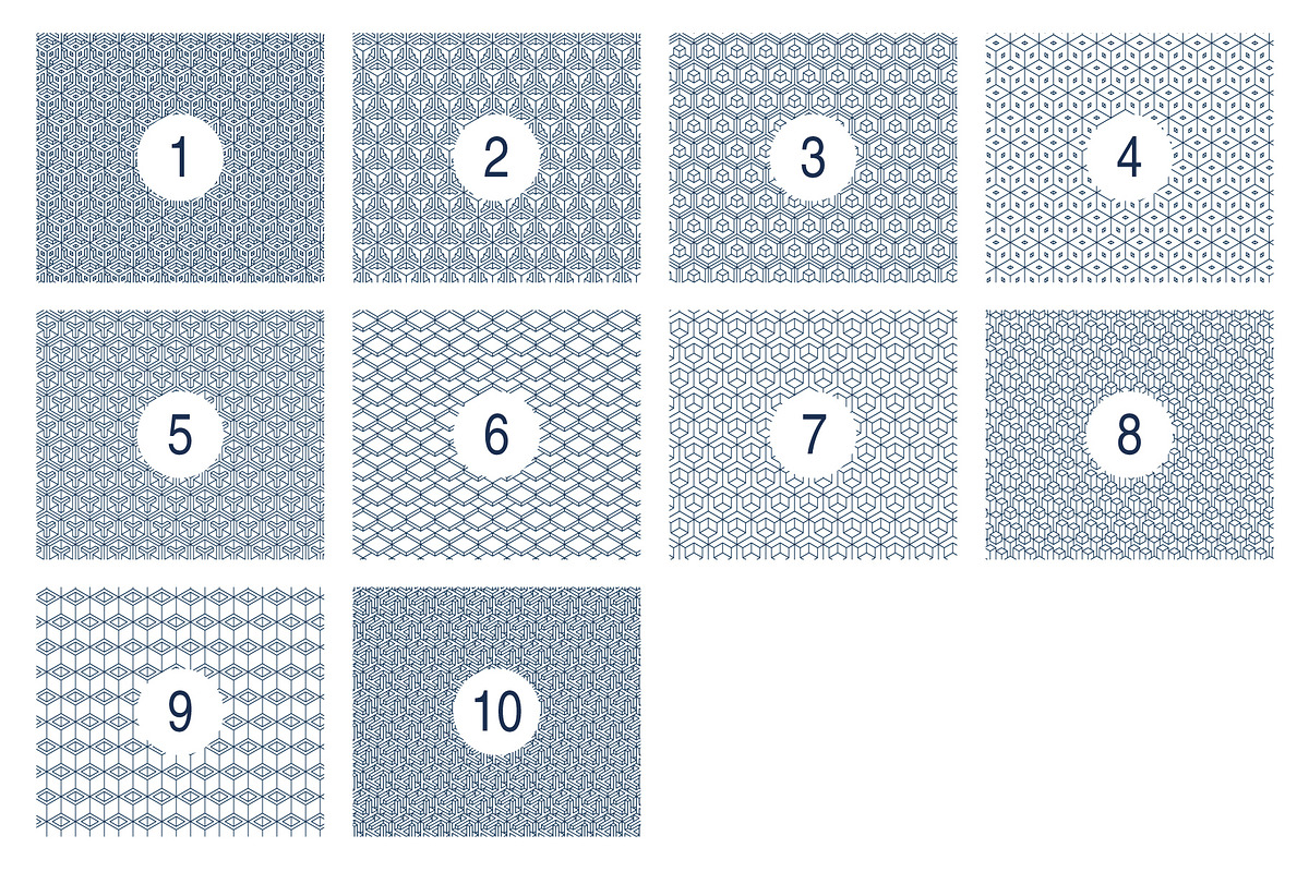 Geometric Seamless Patterns Vector, a Background Graphic by Plaid4You (Photo 2 of 7)