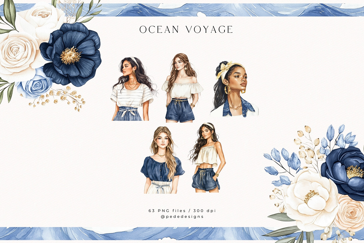 Ocean Voyage Collection, a Decorative Illustration by PeDe Designs (Photo 7 of 26)