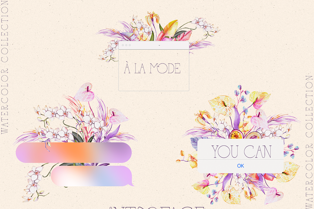 Watercolor Psychedelic Flowers, an Illustration by nadispasibenko (Photo 9 of 13)