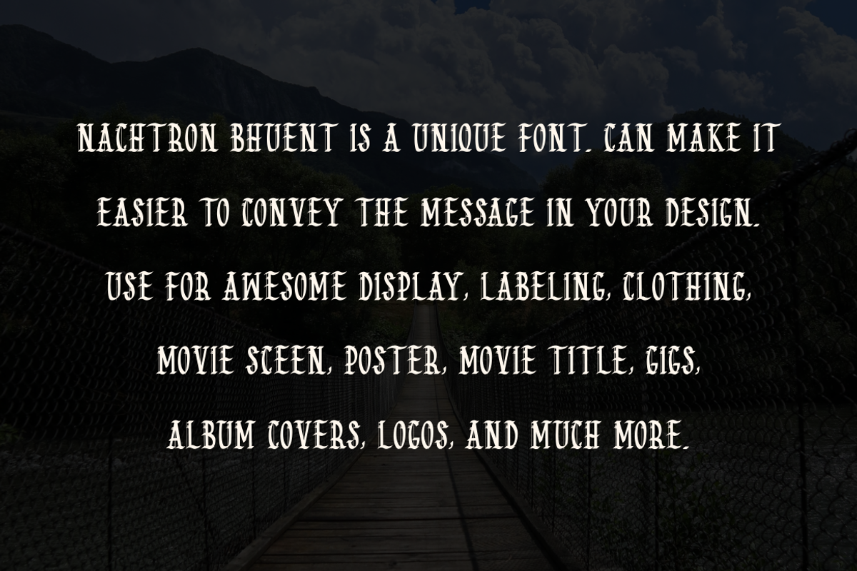 NACHTRON BHUENT, a Blackletter Font by Van Design Studio (Photo 2 of 5)