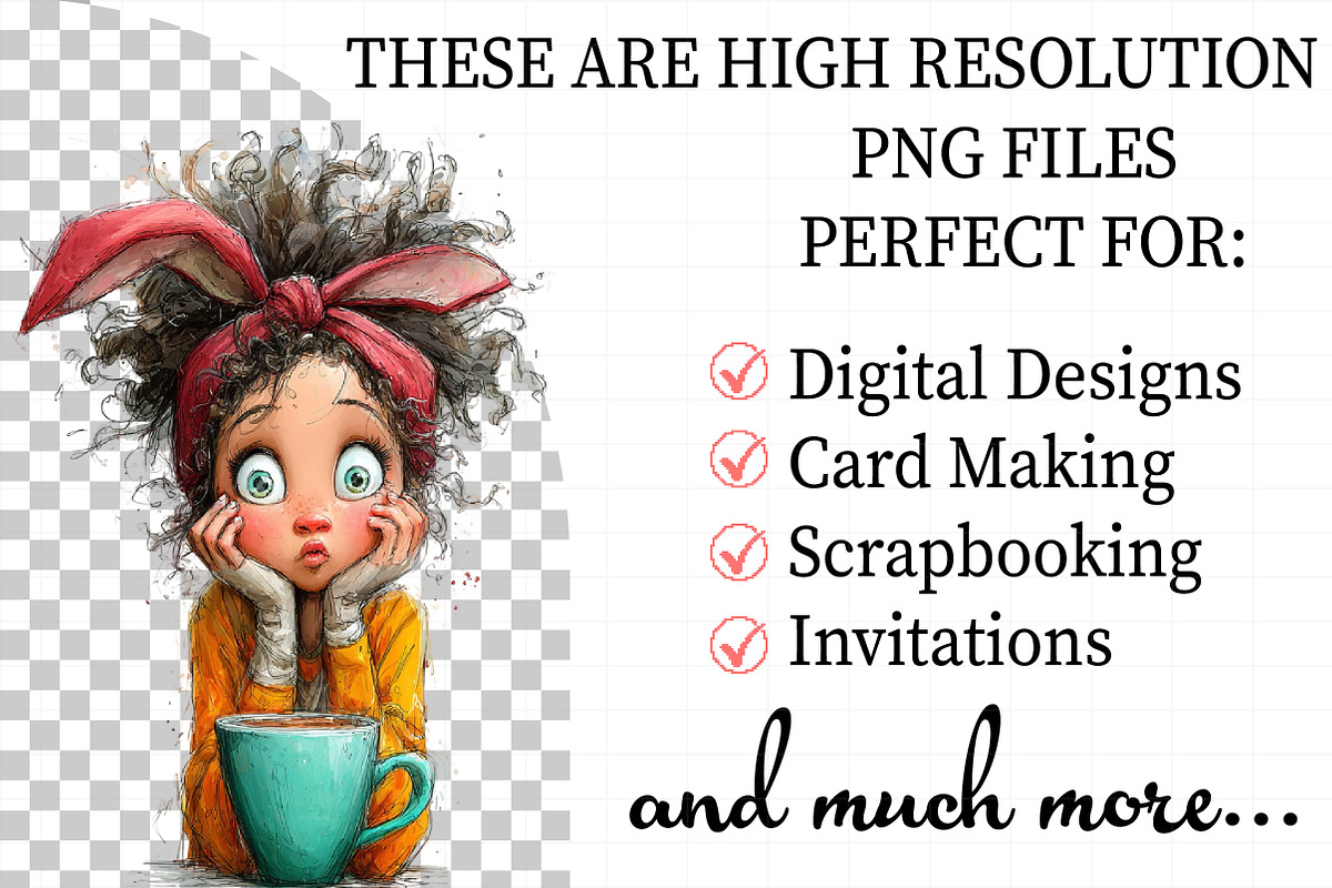 Whimsical Easter Coffee Girl Clipart, an Illustration by Daily.Designs (Photo 2 of 7)
