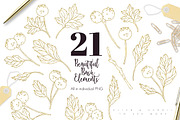 Golden Autumn Berries Background Set, a Background Graphic by Euonia Meraki (Thumbnail 3 of 15)