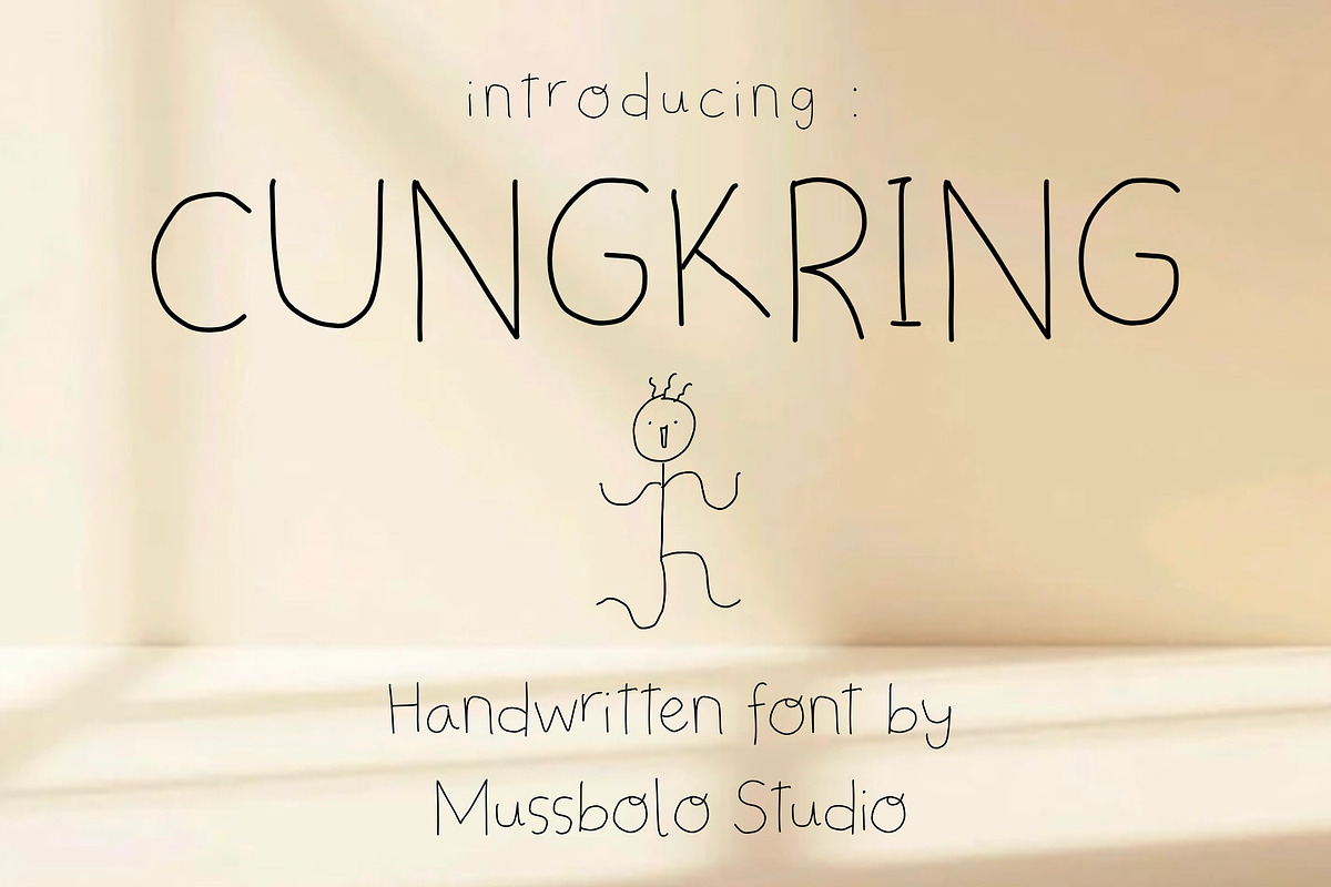 Cungkring handwritten font, a Handwritten Font by Mussbolo Studio (Photo 1 of 3)