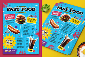 Fast Food Menu Flyer, a Flyer Template by Aarley Kaiven