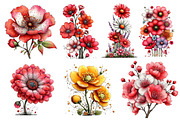 Whimsical Wildflowers Clipart,Spring, an Illustration by Dream Creation (Thumbnail 2 of 8)