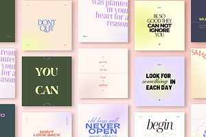 Retro Gradient Insta Quotes